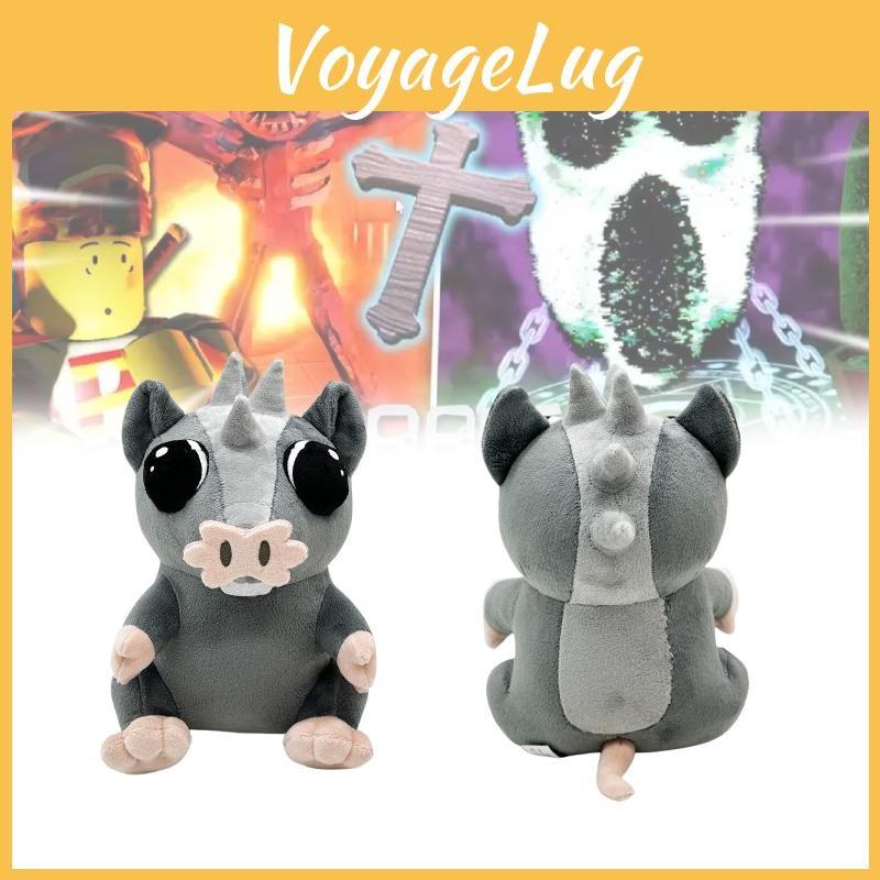 Roblox The Doors Content Gray Mouse Pig Plush Toy Animal Gift Decoration Room