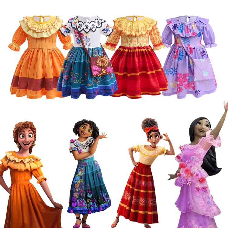 Frozen Princess Jasmine Toddler Dress - Cartoon Print, Short Sleeve