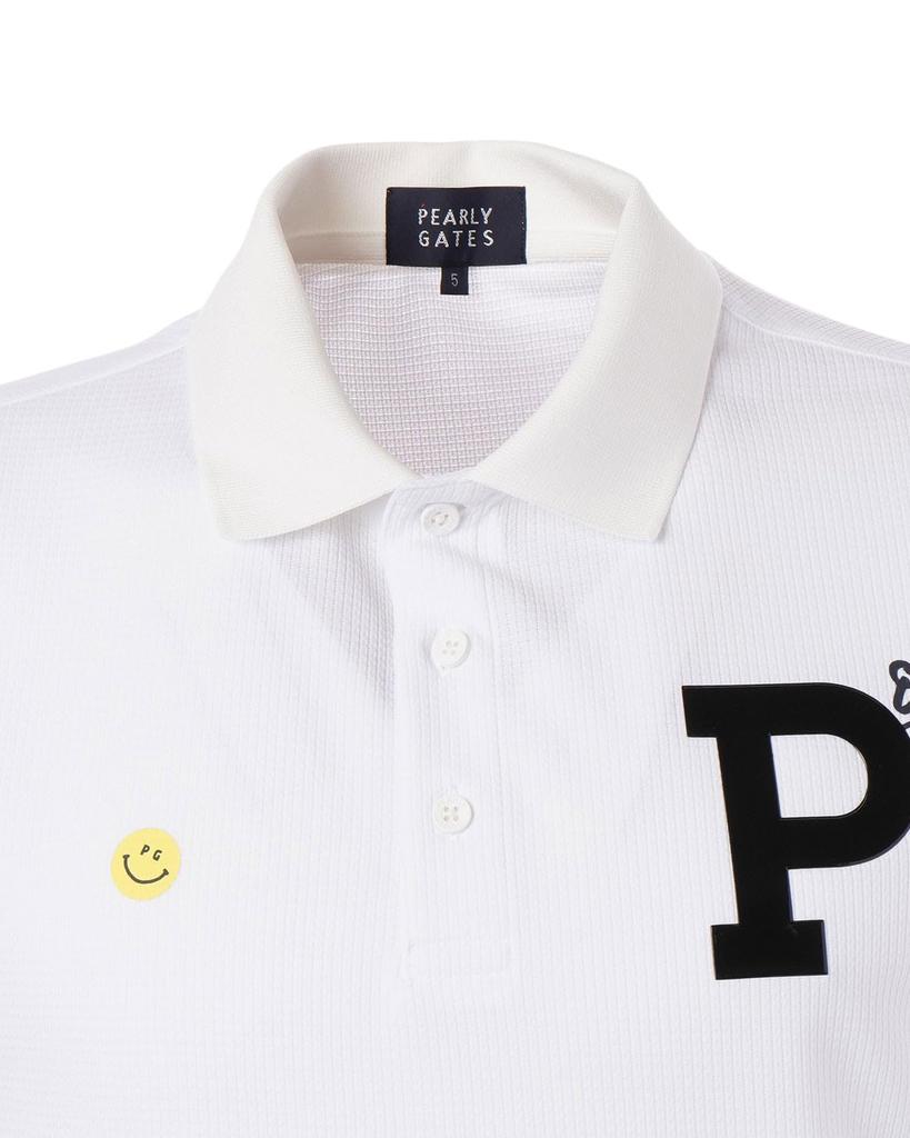 PEARLY GATES Short Sleeve Polo Shirt Mesh Golf 5 Men's (Waffle Stretch) / / 053-5160513 030_White [L]