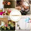 10pcs 30cm Gold Metal Wreath with Acrylic Base Wedding Table Centerpiece DIY Floral Ring Decor