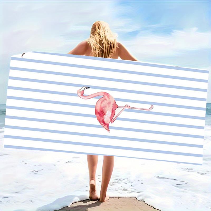 Tropisches hawaiianisches Flamingo Mikrofaser Strandtuch Übergröße Extra Groß Sandfrei Poolhandtücher Schnelltrocknend Super saugfähig Schwimm