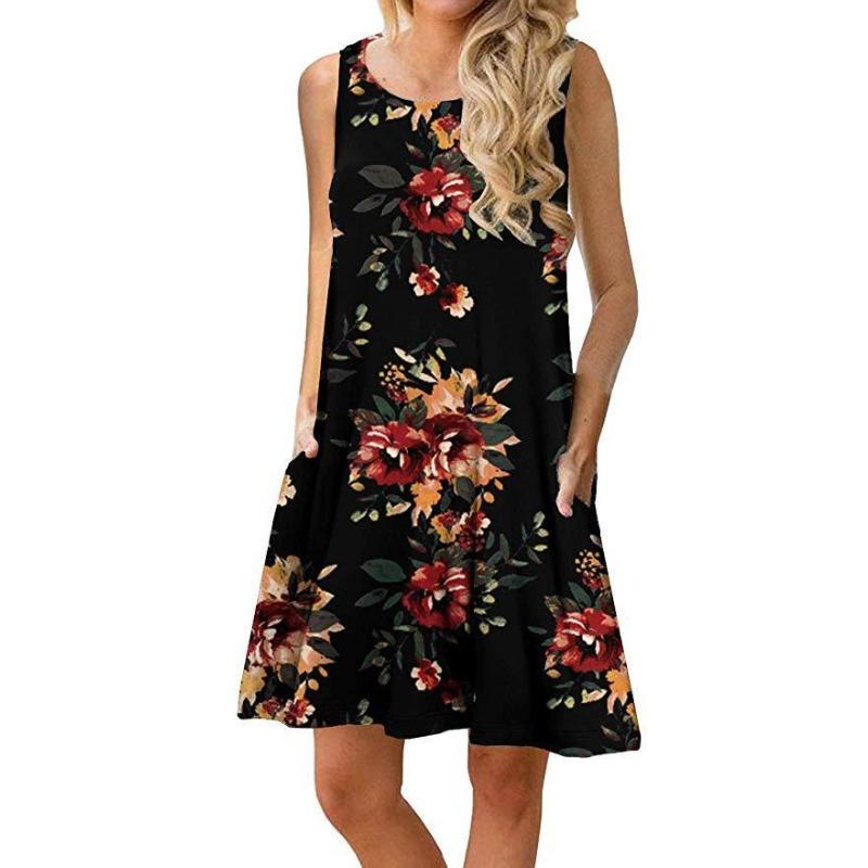 Dress Floral Dress Women'S 2D Digital Printing Factory