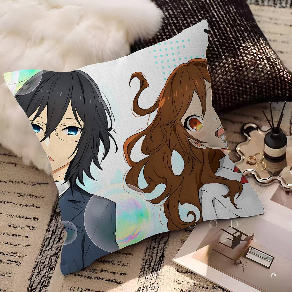 Horimiya Anime Pillow Cover For Bedroom Room And Living Room Sofa Decorative Cushion Cover