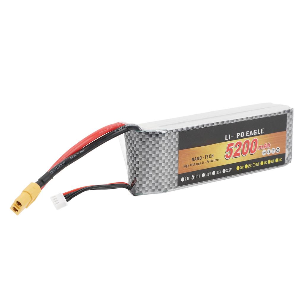 5200mAh Lithium Battery 35C 11.1V XT60 Li Polymer RC Car Battery for Remote Control Car Truck Vehicl