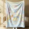 Sanrio 40th Anniversary Flannel Blanket Soft Warm Plush Throw For Couch Bed Cover Camp Lightweight Summer Nap Blanket Fan Gift