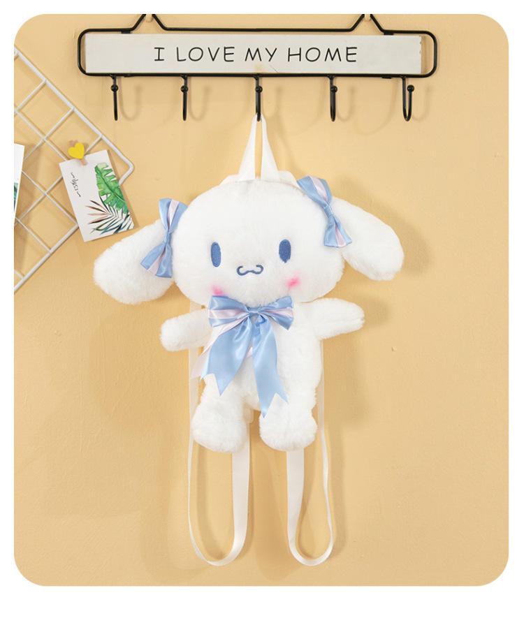 Plush Rabbit Doll Backpack for Kids - Cute Cartoon Design, Perfect Gift for Girls