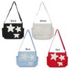 Women Star Messenger Bag Multi-Pockets Versatile Crossbody Bag Lightweight Adjustable Strap Large Capacity Slouchy Shopper Bag
