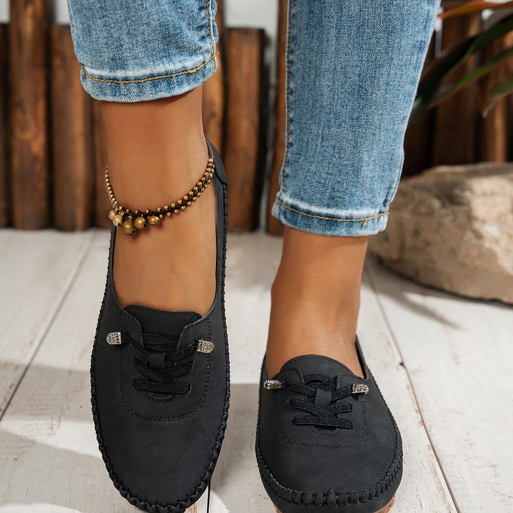Women's Casual Soft Comfortable Slip-On Loafers Lightweight Flexible Sole Driving Shoes for Everyday Wear