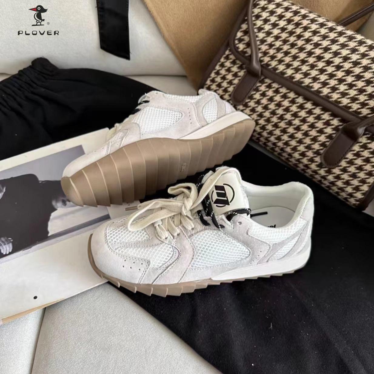 

Сетчатые дышащие туфли с маленькой талией для женщин, дышащая мягкая подошва, спортивная обувь для бега и отдыха 35 бежевый