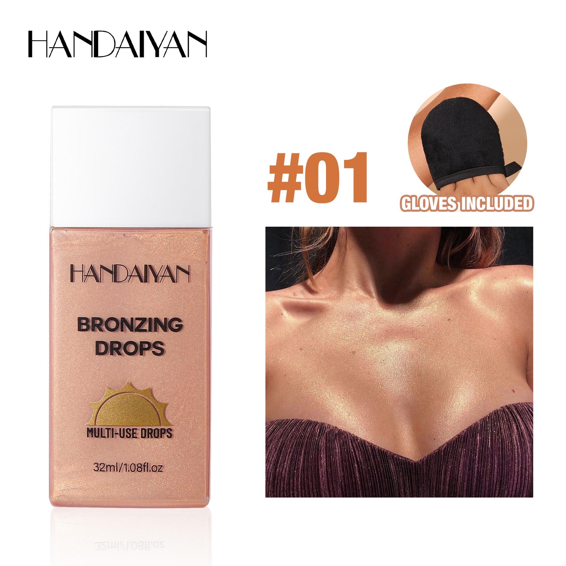 

Водостійкий лосьйон для засмаги Тривалий макіяж для обличчя та ніг Вирівнює тон шкіри Тональний засіб для тіла Шимер Золотий Бронзовий Контур Підсвічування