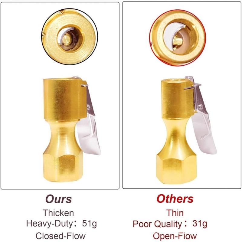 Professional Quick Release Brass Air Hose Connector Coupler Suitable For Fast Inflation On Vehicle And Bikes Motorcycles