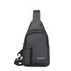 Minimalist Nylon Sling Bag with Multiple Zipper Pockets Casual Crossbody Chest Pack for Daily Travel