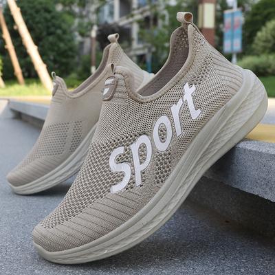 Men's Shoes New Sports Shoes Flying Woven Breathable Mesh Shoes Men's Walking Shoes Casual Mesh Shoes