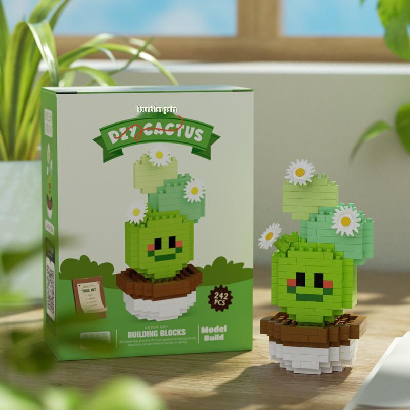 Secret Garden Flower Building Blocks: Rose & Carnation Potted Plant Toy - Perfect for Children's Play and Teacher's Day Gifts