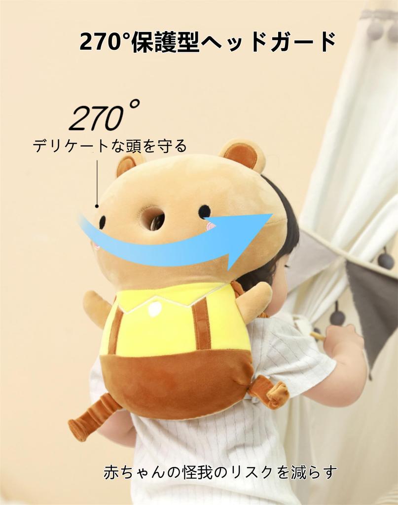 Sonriia Schutz Baby Kopf Rucksack mit Kopf Sturz Verletzung Verstellbare Schulter Sicherheit Babyparty Für Monate 270° Schutz, Anti-Stoß Kissen, Schutz,