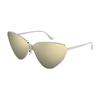 Balenciaga Logo Acetate Irregular Shape Sunglasses Men Sunglasses Silver BB0191S005