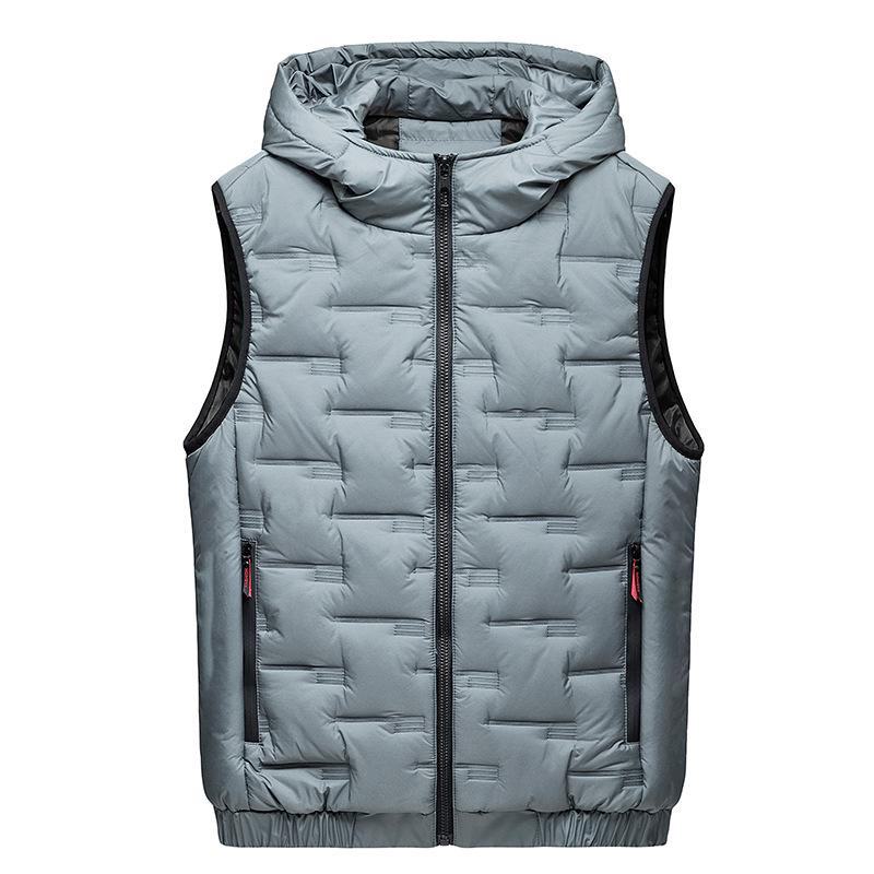 Men's Hooded Thickened Autumn/Winter Fashion Vest - Warm, Leisure Cotton Waistcoat Jacket