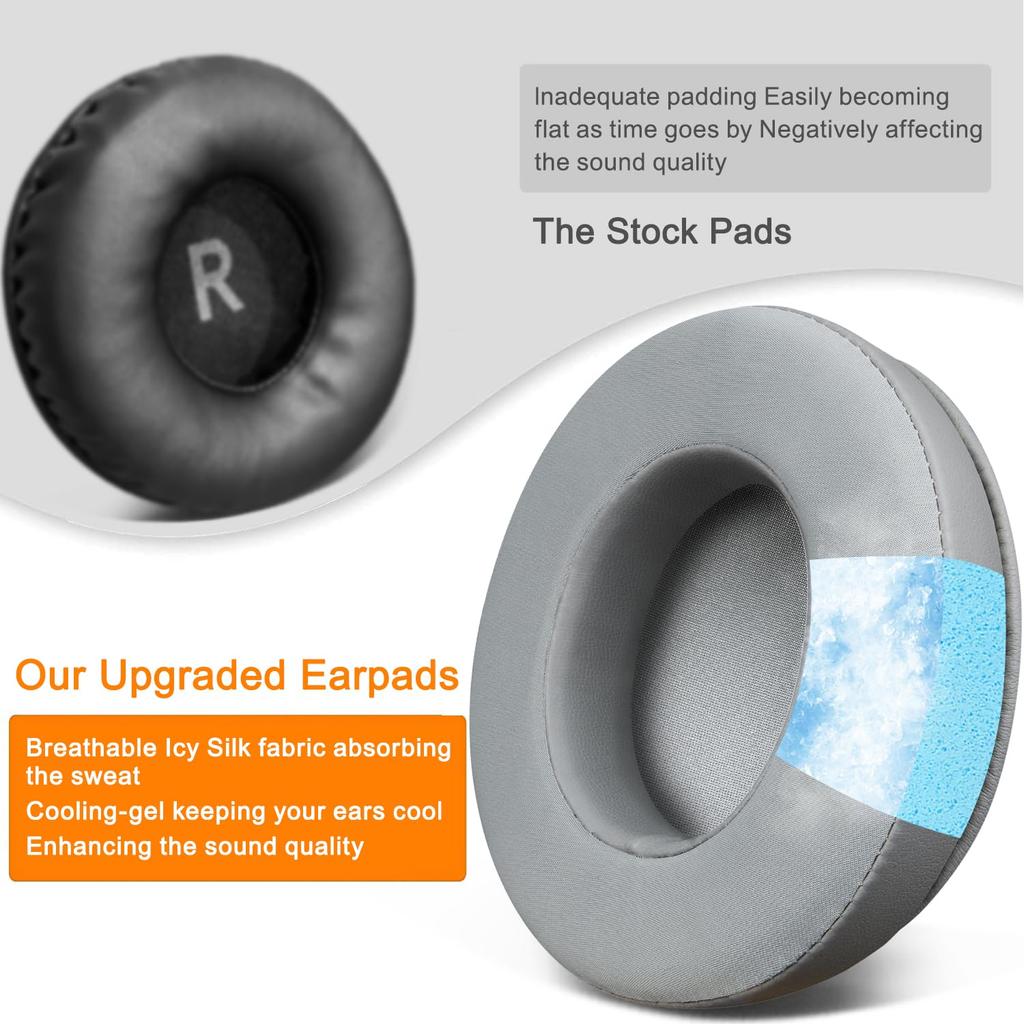SOULWIT Cooling Gel Ear Pads for OneOdio Pro-10Pro-30Pro-50Studio HiFiStudio Pro-C Y80BMonitor 60 Headsets, Replacement Ear Cushions, High-Density
