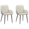 Dining Chairs 2 Pcs Velvet Cream 57 X 50 X 85 Cm