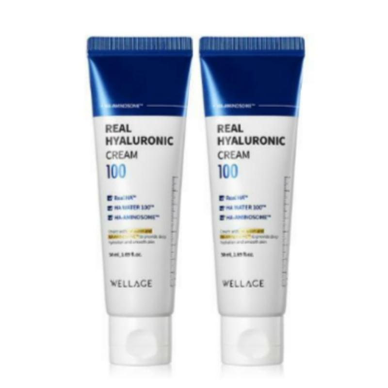 Wellage Real Hyaluronic 100 Cream 50ml 1+1 Set
