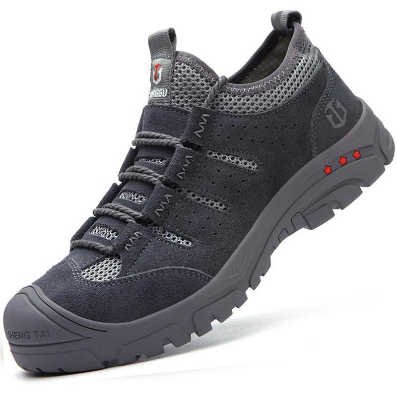 Construction Male Industrial Shoes Anti-smash Anti-puncture Work Shoes Indestructible Safety Shoes Men Steel Toe Sneakers