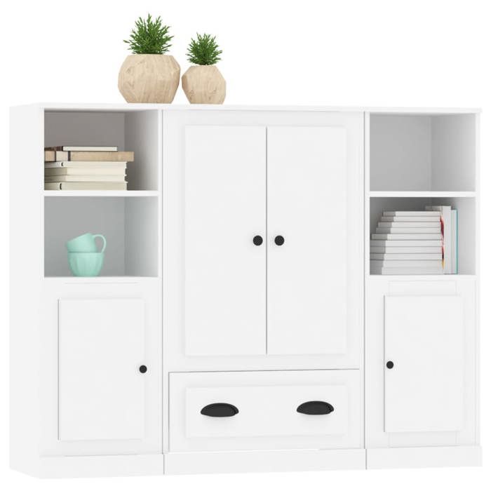 Dressoirs & buffetkasten - Maison Exclusive - 3 pièces - Blanc - Bois d'ingénierie durable