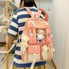 5pcs Sets Children's School Backpack Kawaii Women's Bagpack Bookbag Laptop Bag for Teens Girls  Students Totes Sac