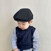 Letter Embroidered Duck Tongue Cap Retro Denim Peaked Caps Fashion Beret Hat  for Kids