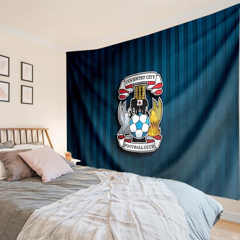 Coventry City Crest Design Tapestry, Unique Design Tapestry, Wall Decor for Bedroom,Livingroom, Playroom,Heartwarming Fan Holiday Gifts