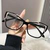 New Fashion Unisex Cat Eye Plain Glasses for Women Pc Frame Glasses for Party Eyeglasses Female Decorative Spectacles Glasses