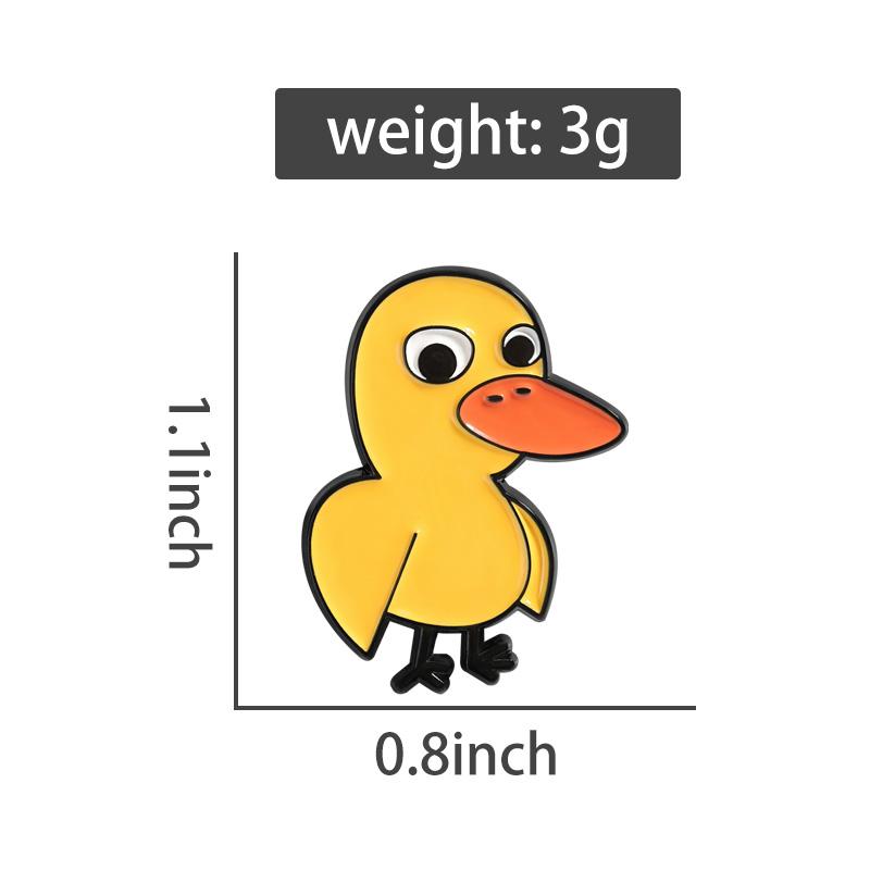 The Duck Song Enamel Pins Cartoon Animal Memes Brooches Lapel Badges Funny Ducklings Jewelry Gift for Kids Friends
