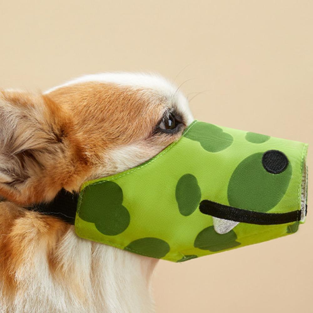 Adjustable Printed Dog Muzzle Breathable Loop Dog Mouth Durable Pet Canvas Mask For Pet