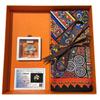 ITARORA Aurora Kiss of Dawn Silk Scarf & Brooch Set