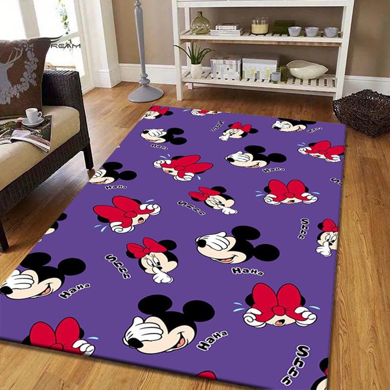 

1pc Minnie Pattern Area Rug Soft Flannel Floor Mat for Living Room, edroom, Kitchen, Sofa Coffee Table Floor Mat, Machine Washable 60cm by 90cm