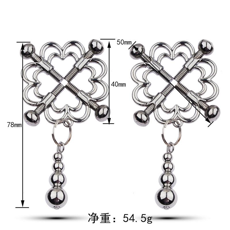 BDSM Bondage Nipple Clamp Sex Breast Clamp Clips Metal Nipple Shaking Clamps Breast Clip Sex Slaves Breast-Enhancing