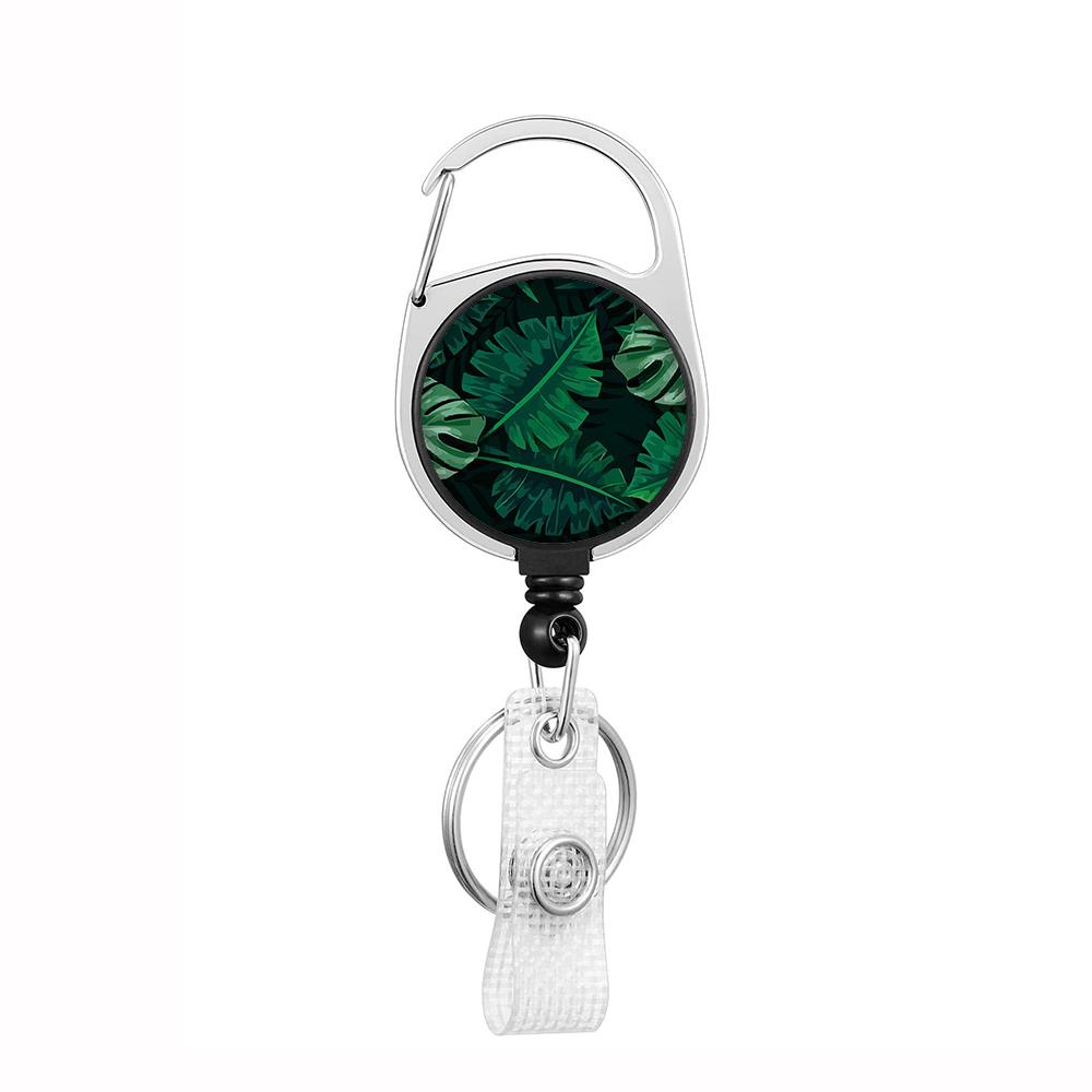 Plant Flowers Clip Lanyards ID Badge Holder Porta Credencial Lanyards Keychain Badge Reel Nurse Retractable Wholesale