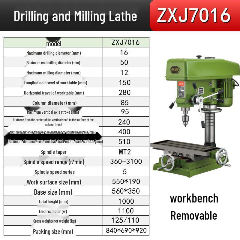 High-Power Industrial Grade Benchtop Drill Press with Integrated Drill and Tap for Precision Small Drilling and Punching