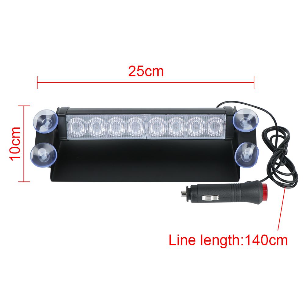 Car Truck Emergency Flasher Dash Strobe Warning Light Day Running Flash Led Police Lights 8 LEDs