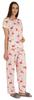 Inkmeso 2 Pcs Printed Short Sleeves Nightwear Set For Womens Top And Pajama Sleepwear Cotton PJ