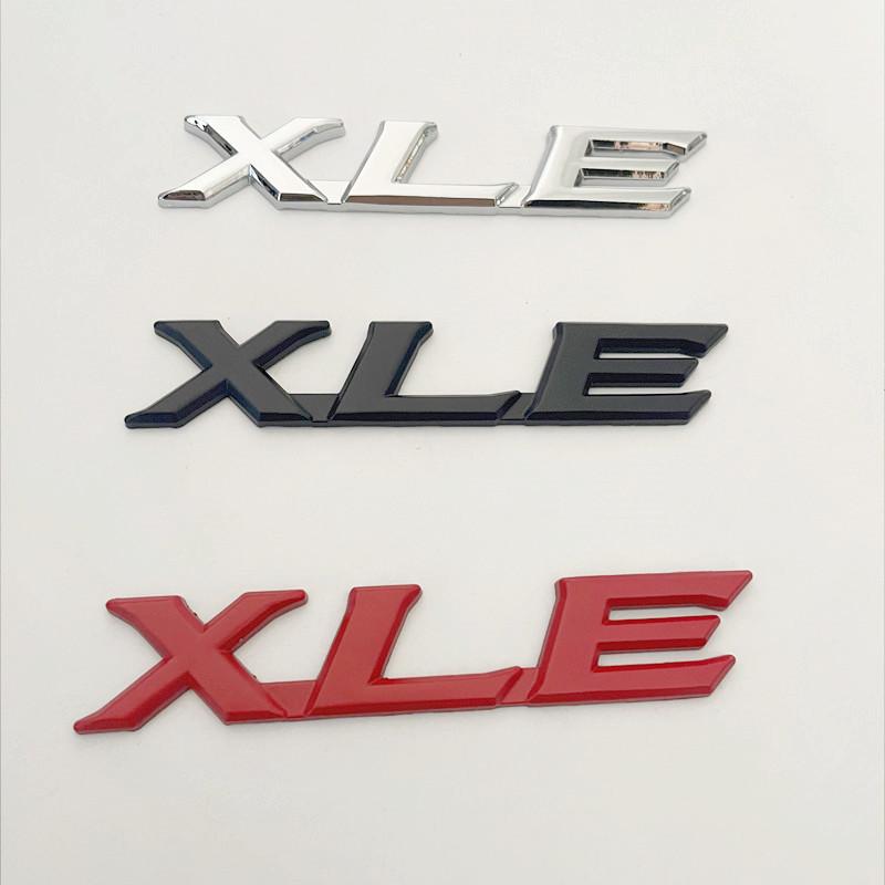 3D Metal XLE Logo Letter Car Rear Trunk Emblem Badge Sticker Decals For Toyota Sienna RAV4 Corolla Camry Car Styling Accessories BH4