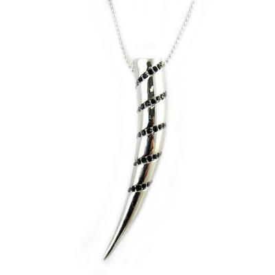 [M0653] - Black Silver 'Elixir' Designer Necklace