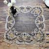 Premium Embroidery Hand Beading Pendant Square Table Mat Living Room Desk Wall Cabinet Dust Cover Christmas Wedding Decoration