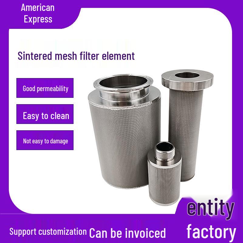Stainless Steel Sintered Mesh Oil Absorption Hydraulic Filter Element for Coal Machines
