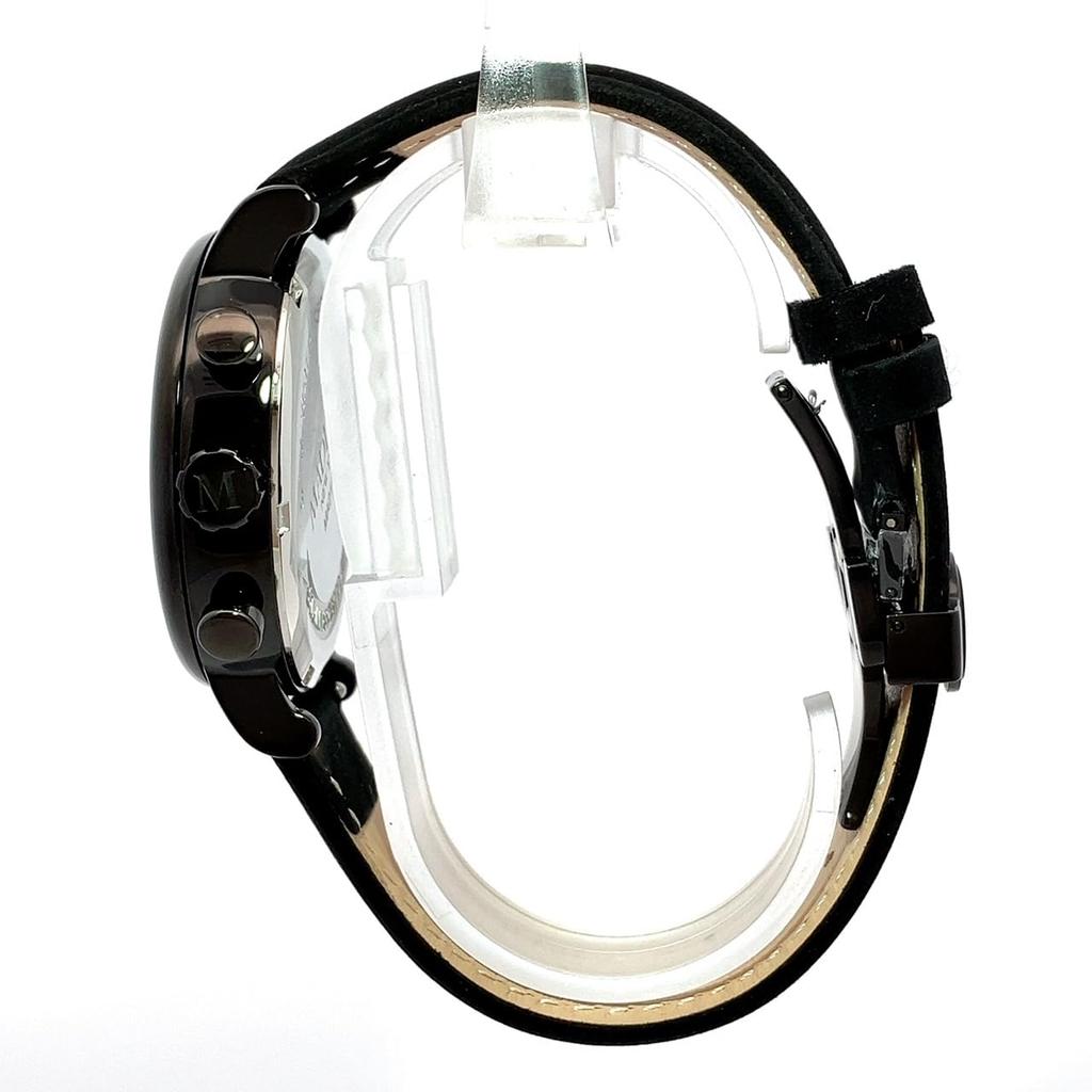 Madison New Black Black Calfskin Seventh Avenue Men's Watch, York, Waterproof, Quartz, Dial, Strap, MA011013-7,