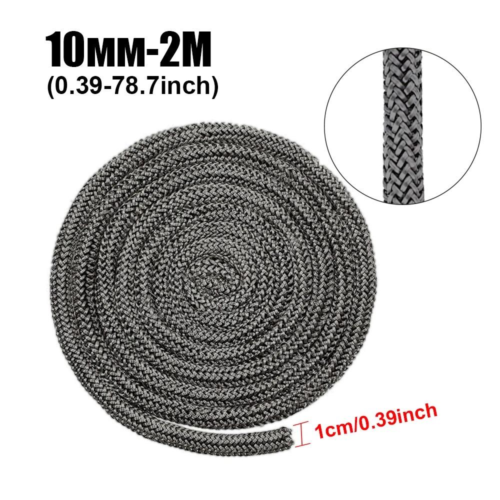 1Pcs 6/8/10/12mm Woodburning Stove Rope Furnace Door Seal Sealing Rope Fireplace Sealing Rope 2M High Temperature Resistance