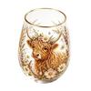 Bicchiere in Vetro DYS, Forma a Uovo Trasparente Cristallo Senza Piombo Smalto Dipinto Bordo Dorato Tumbler da Bevuta Vintage, Vetro di Grande Capacità per Bar di Casa Ufficio