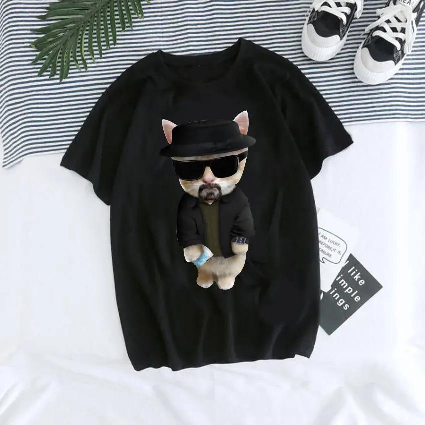 El Gato Meme Sad Crying Cat Munchkin Kitty Meme Print T Shirt Male  T-shirts Men Oversized Tees Harajuku Streetwear