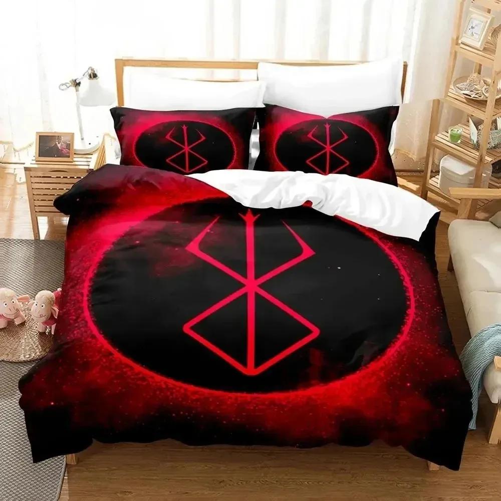 Anime Berserk Bettwäsche Set Jungen Mädchen Twin Queen Size Bettbezug Kissenbezug Bett Kinder Erwachsene Mode Home Textileextile