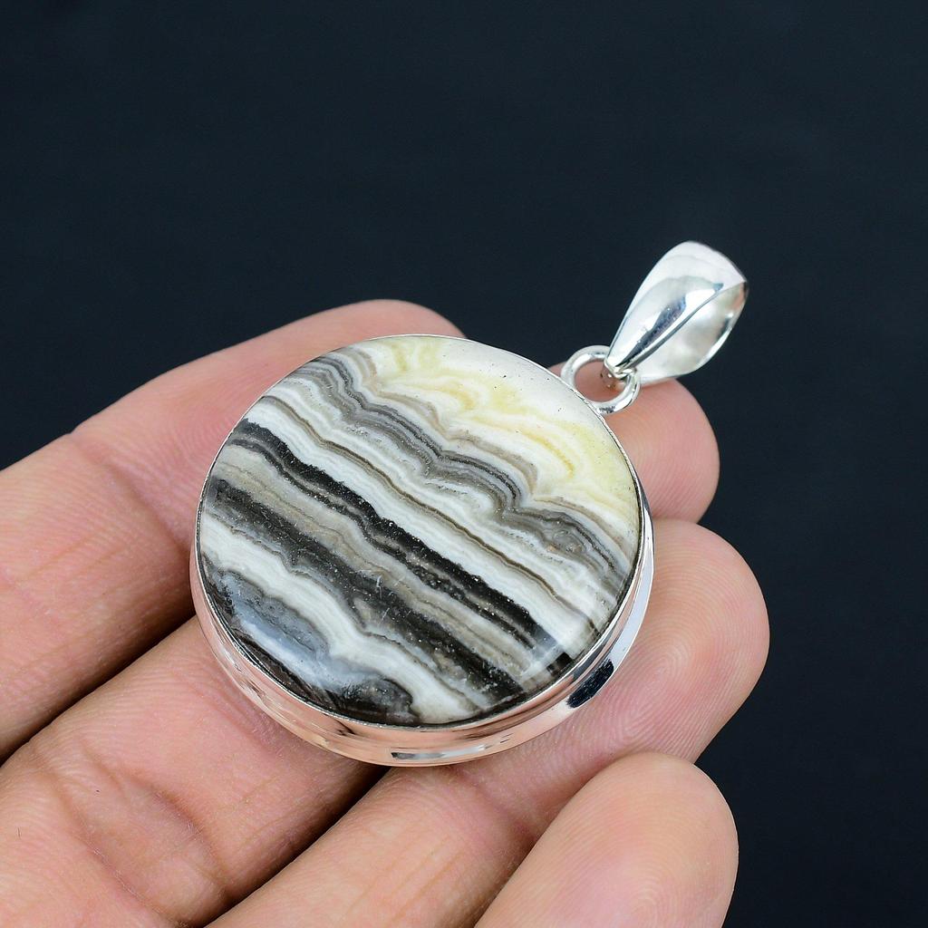 Natürlicher Larsonit-Edelstein-Anhänger, 925 Sterling Silber, Anhänger-Schmuck, handgefertigter Silber-Anhänger-Schmuck als Geschenk, Ostergeschenk