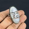 Moonstone Gemstone Copper Wire Wrapped Handmade Jewelry Ring For Wedding Gift